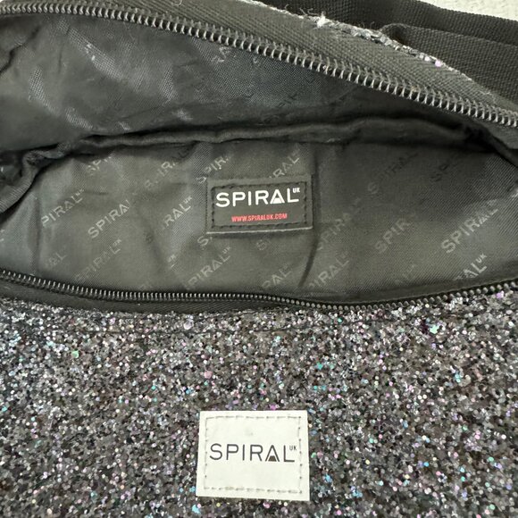 SPIRAL.UK Festival Bag, Black Holographic, Bum Bag, One Size - Picture 3 of 5